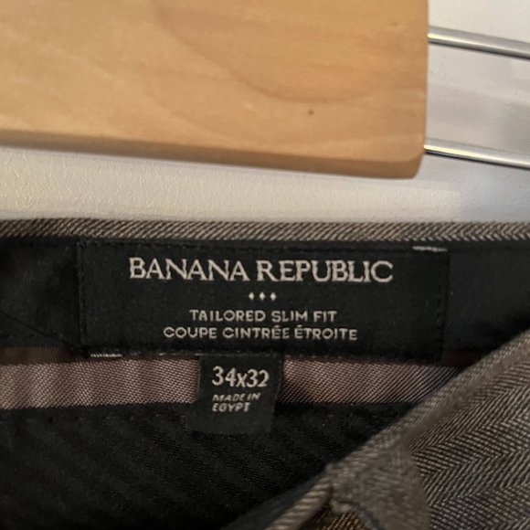 BANANA REPUBLIC TAILORS SLIM FIT LINED DRESS PANTS, 34X32 - Picture 2 of 4